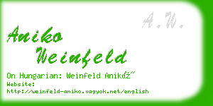 aniko weinfeld business card